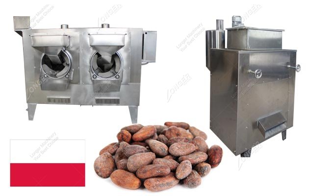 industrial cocoa bean roasting peeling machine Poland