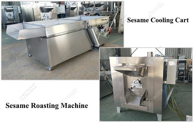 Hot Sesame Roasting and Cooling Machine in India