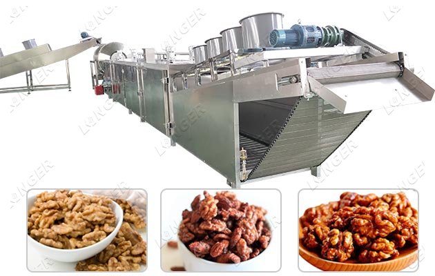 200 KG Walnut Roasting Drying Machine Production Line USA