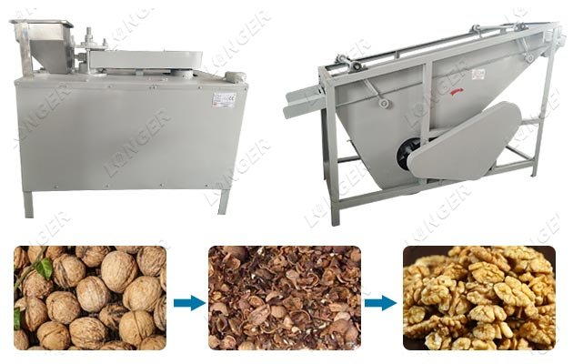 250 KG Automatic Walnut Hulling Processing Machine for Sale