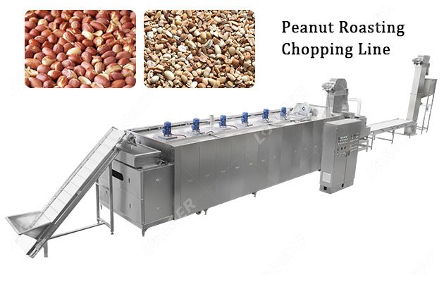 Automatic Peanut Roasting Chopping Line Machine 500 kg/h