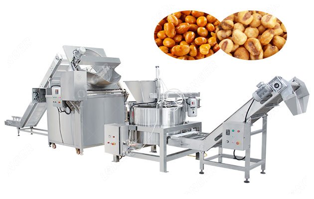 Full Set Corn Nuts Making Machine Soybean Frying Machine