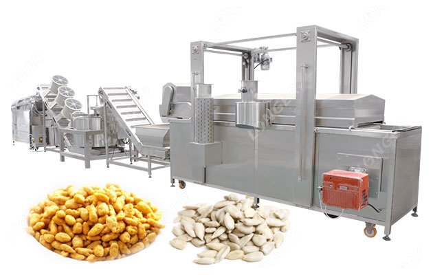 Automatic Sunflower Seeds Frying Machine Line 200-1000 KG/H
