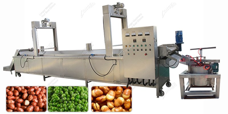 Continuous Peanut Frying and Deoiling Machine Price
