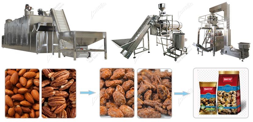 German Nut Roasting Production Machine 500 KG/H