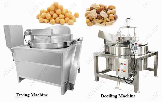 Stainless Steel Chickpeas Fryer and Deoiler Machine