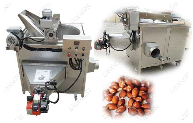 Gas Heating Almond Frying Machine