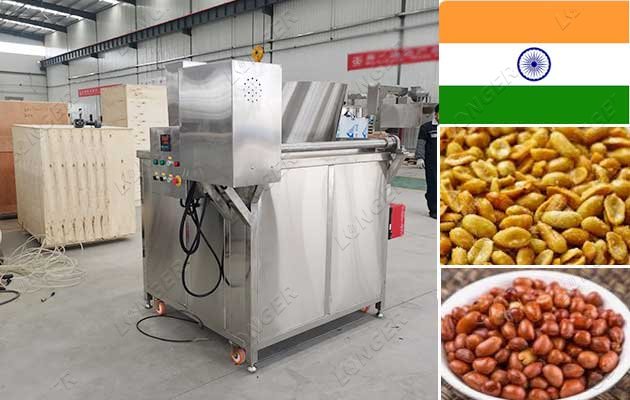 Small Peanut Frying Machine Delivered to India