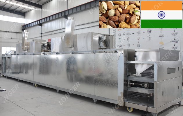 1 T/H Dry Fruit Roasting Machine in India